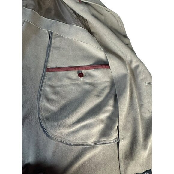 Vintage Sanyo New York Men’s Sz L Khaki Trench Coat Long Over Coat Made in Japan - Picture 10 of 15